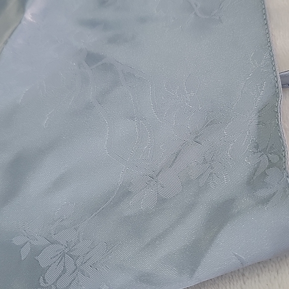 NWT!! 🦋 BLUE SILK SATIN FLORAL CROSS CUT OUT TIE BACK CORSET CROP TUBE - Picture 4 of 8